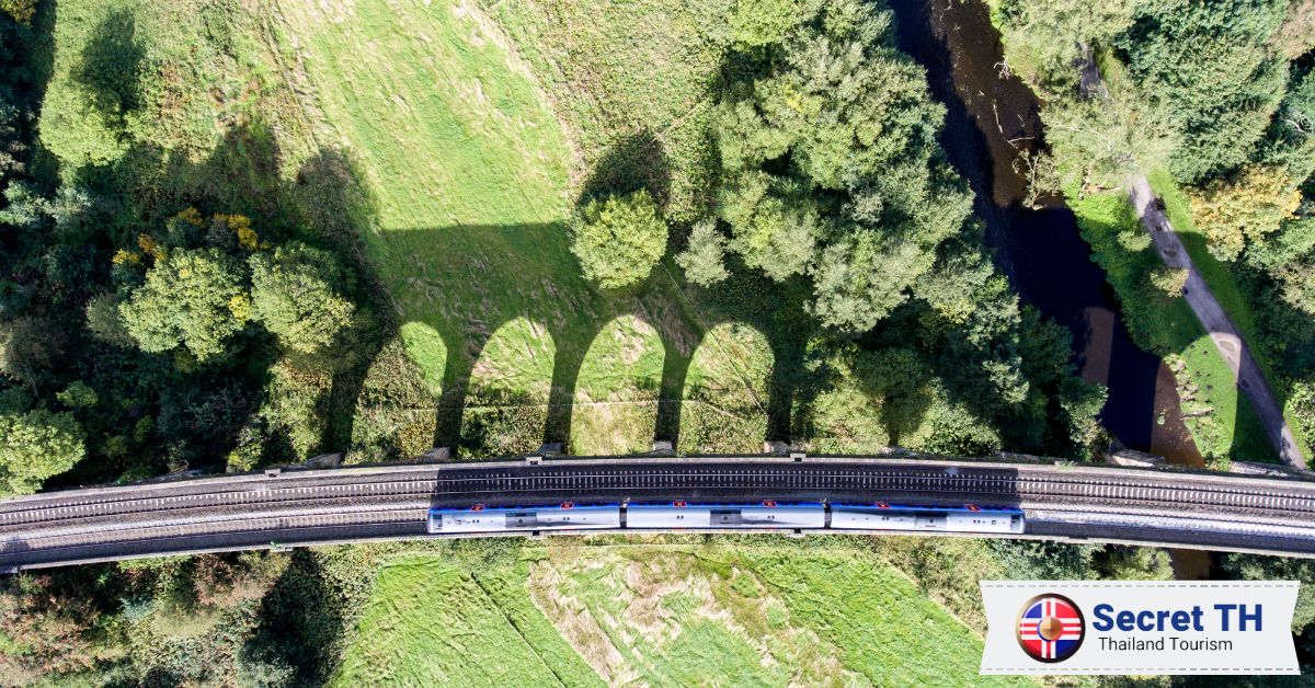 Enjoy taking in some of the beautiful countryside views from the moving train