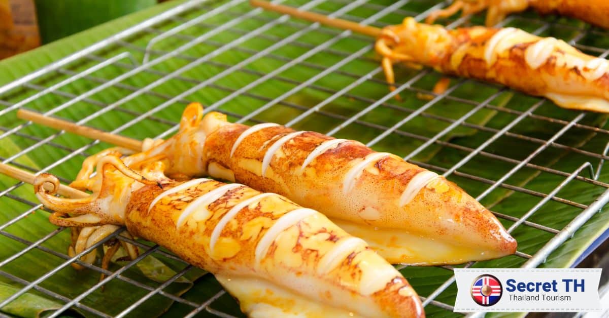 16. Grilled Squid (Pla Meuk Yam)