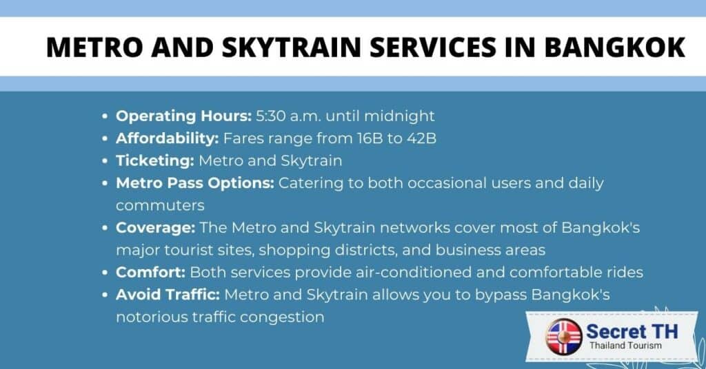 Metro And Skytrain Services In Bangkok